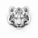 white tiger tattoo design idea