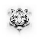 white tiger tattoo design idea