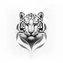 white tiger tattoo design idea