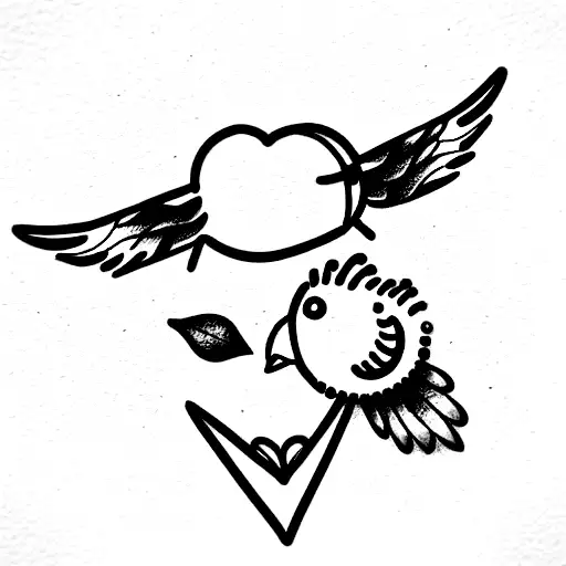 Chick tattoo design idea