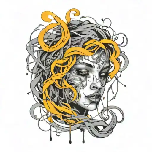 Anxiety depicted as a tangled tattoo design idea