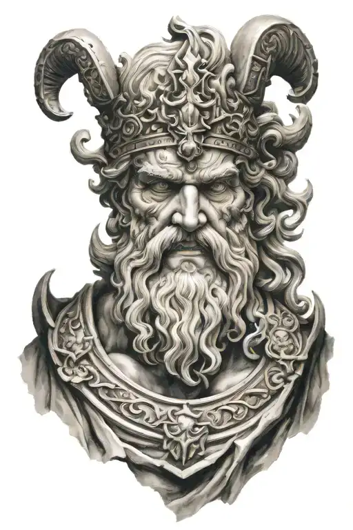 mount Olympus Zeus posiedon hades Greek god tattoo design idea
