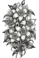 daisy daffodil lily of valley tattoo design idea