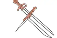 Saber sword in red tattoo design idea