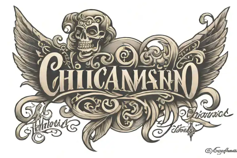 name written tattoo design idea