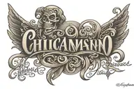 name written tattoo design idea