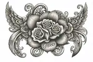name written tattoo design idea