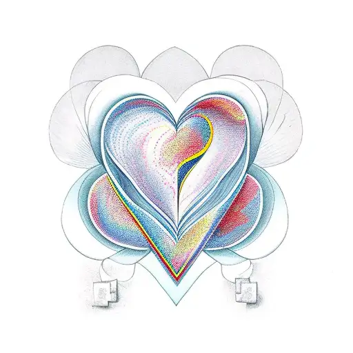 nature based with three heart shape as outline tattoo design idea