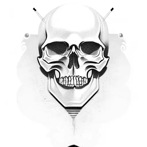 skull with Trojan helmet  tattoo design idea