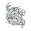 A traditional Japanese Yakuza symbol with a dragon motif tattoo design idea