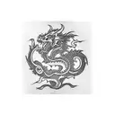 A traditional Japanese Yakuza symbol with a dragon motif tattoo design idea