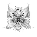 evil butterfly tattoo design idea
