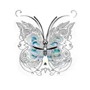 evil butterfly tattoo design idea