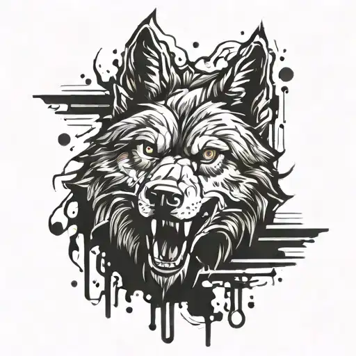 Incorporate a wolf paw print with the Call of Duty logo tattoo design idea