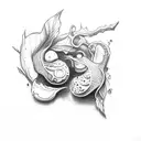 hazelnut  tattoo design idea