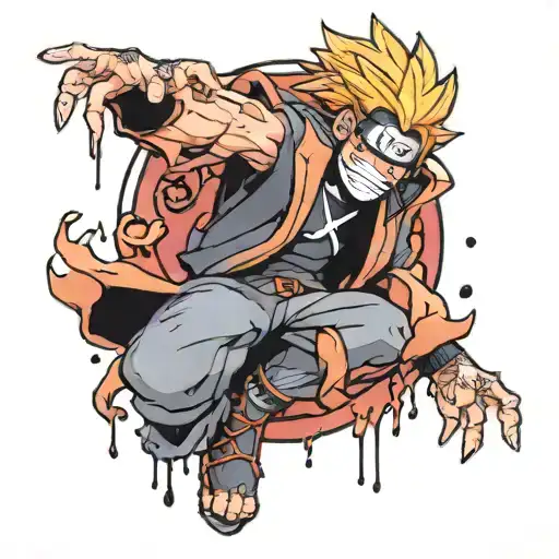Pain from Naruto tattoo design idea