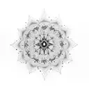 Dark, gothic mandala flash sheet. tattoo design idea