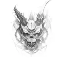 Dark, gothic demonic sigils tattoo design idea