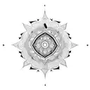 Dark, gothic, mandala flash sheey tattoo design idea