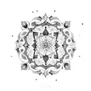 Dark, gothic mandala flash sheet. tattoo design idea