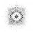 Dark, gothic mandala flash sheet. tattoo design idea