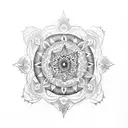 Dark, gothic mandala flash sheet. tattoo design idea