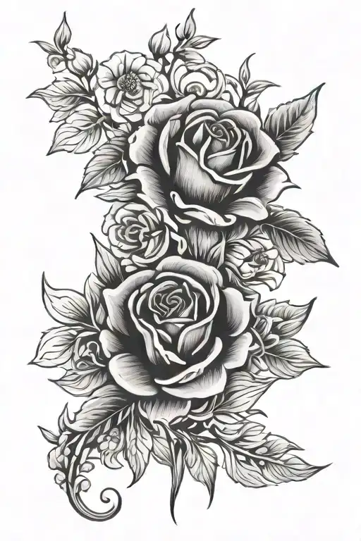 flowers self identity health tattoo design idea