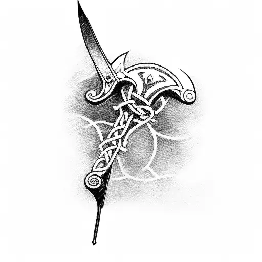 viking axe tattoo design idea