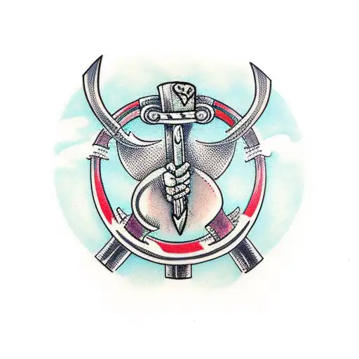 viking axe tattoo design idea