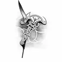 viking axe tattoo design idea