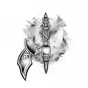 viking axe tattoo design idea