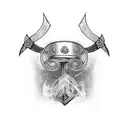 viking axe tattoo design idea