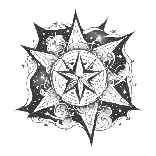 Stars tattoo design idea