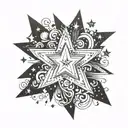 Stars tattoo design idea