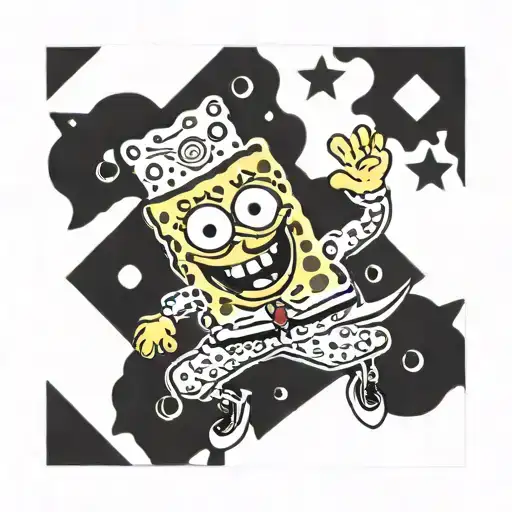 spongebob tattoo design idea