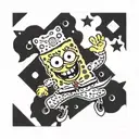 spongebob tattoo design idea