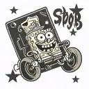 spongebob tattoo design idea