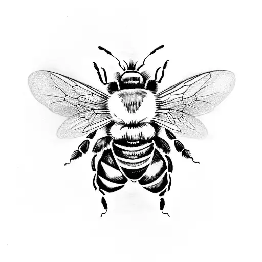 Honey Bee tattoo design idea