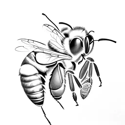 Honey Bee tattoo design idea