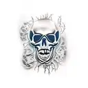 ZOMBIE SKULL tattoo design idea