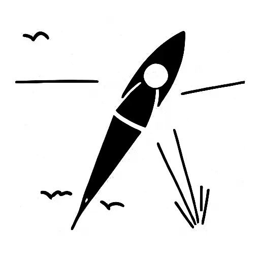 rocket in pair tattoo design idea