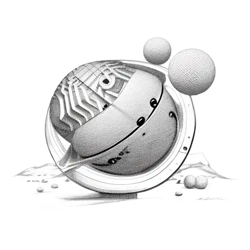 Red robin on top of a tennis ball tattoo design idea