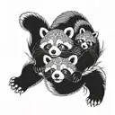 Give me a tattoo centered around the phrase "together we've got this" with a red panda and sea turtle tattoo design idea
