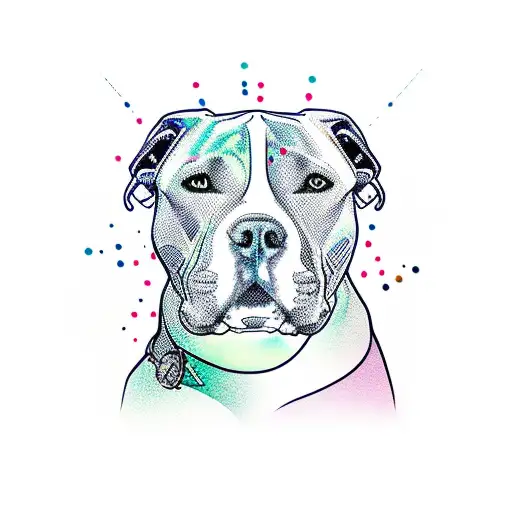 pitbull tattoo design idea
