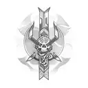 Crossed Tomahawks tattoo design idea