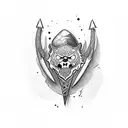 Crossed Tomahawks tattoo design idea