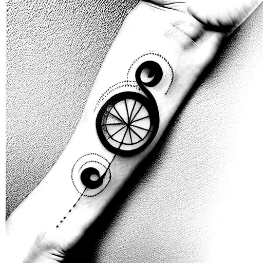 tempus fugit with music tattoo design idea