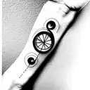 tempus fugit with music tattoo design idea