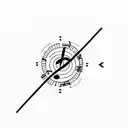 tempus fugit with music tattoo design idea