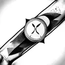 tempus fugit with music tattoo design idea